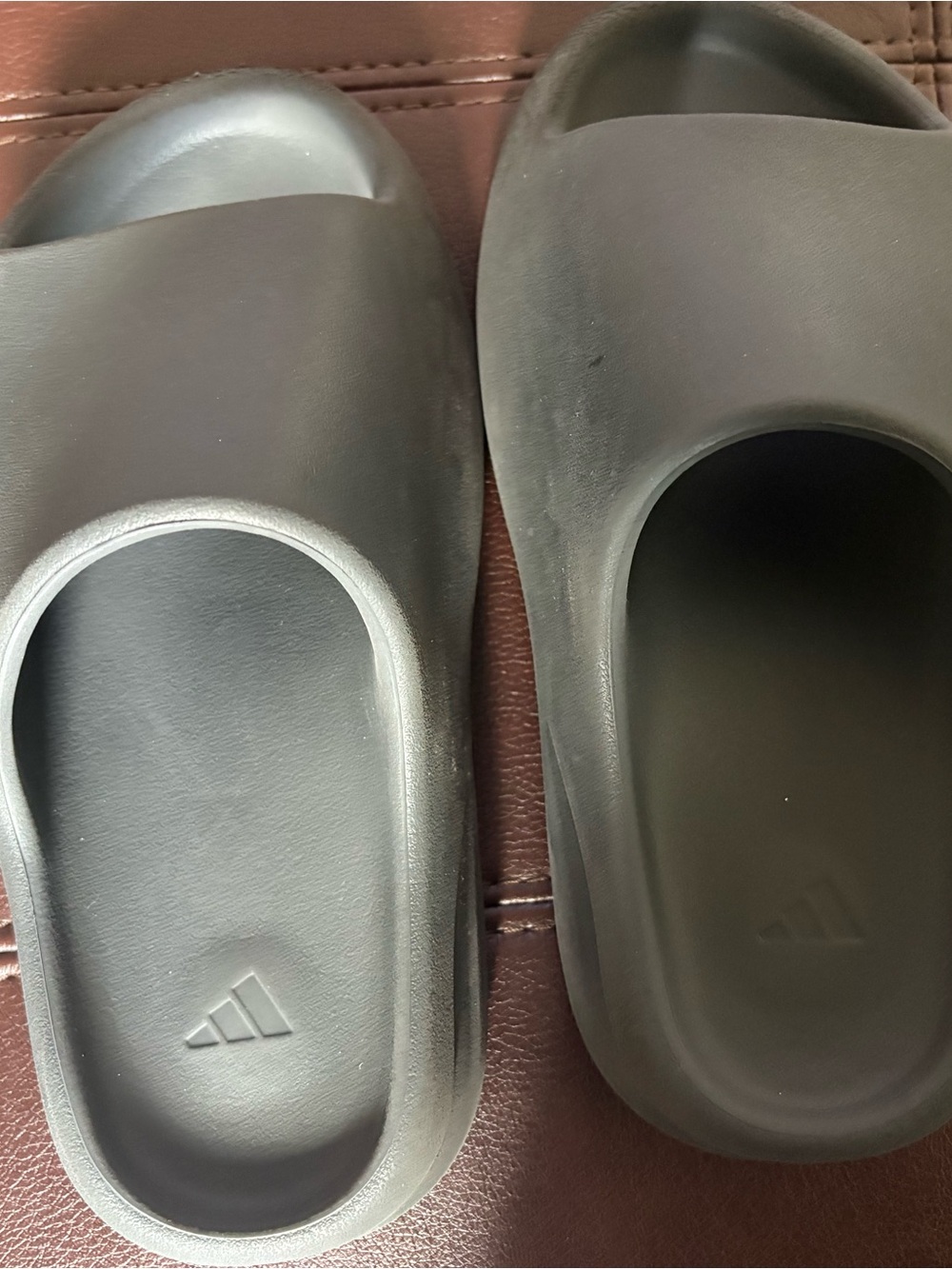 adidas Kids Black Slip-On Foam Slides